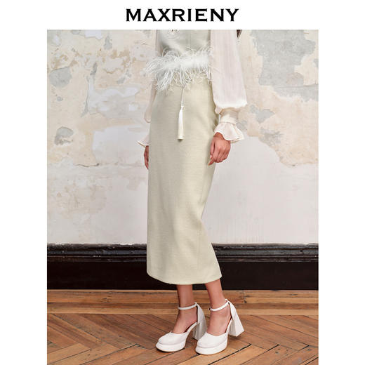 【商场同款】MAXRIENY新中式包臀半裙23秋冬新款国风古典气质裙子(货号:MC88SK512) 商品图2