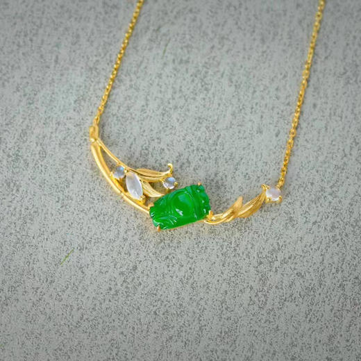 龢盒原创 青竹·翠蝉锁骨链项链 商品图1