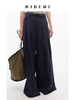 HIDEMI 【超模裤】极简自然水洗亚麻廓形高腰休闲阔腿裤休闲长裤 商品缩略图0