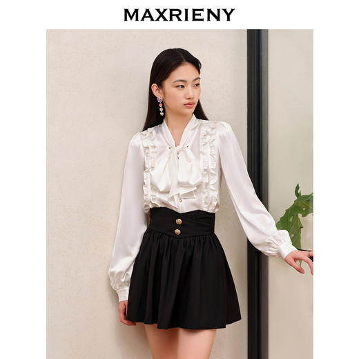 MAXRIENY宫廷复古短裙收腰显瘦塔裙秋季高腰a字半裙(货号:MS88SK528) 商品图2