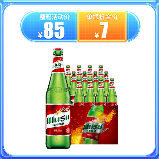 乌苏啤酒620ml*12瓶 商品图0