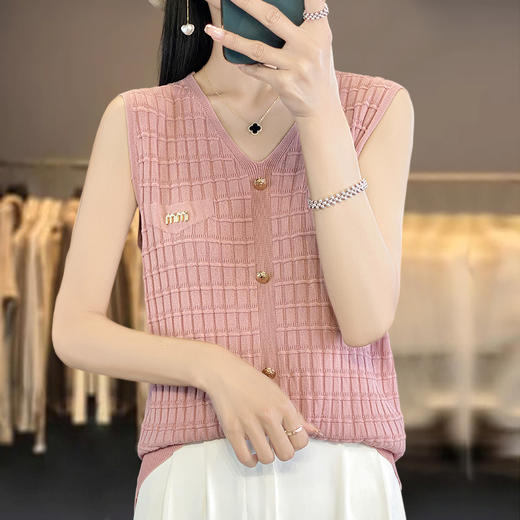 冰丝吊带背心，薄款ins风设计感小众无袖上衣CC-JY-1132 商品图0