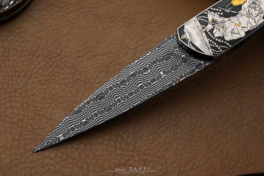 三希堂  现代刀系列  五鬼运财大马小折  未开刃 商品图2