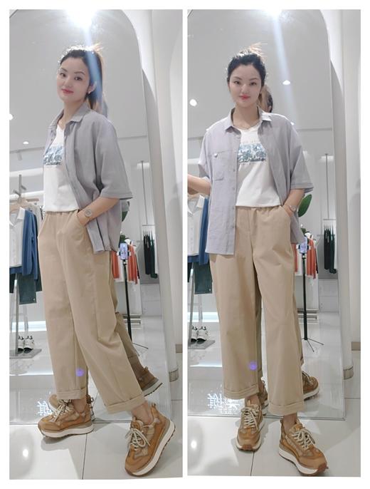 402351腰头贴布字母男友裤翻边裤 商品图3