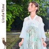 littletime女童绿色中国风碎花汉服中袖连衣裙女孩夏季连衣裙 商品缩略图1