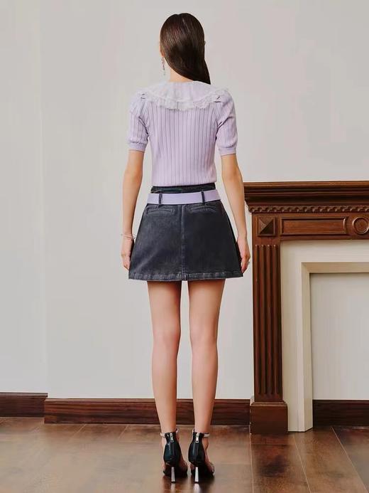 MAXRIENY蝴蝶仙紫系列2.0森系精灵百褶牛仔半裙裙裤(货号:MC88SK302A80) 商品图2