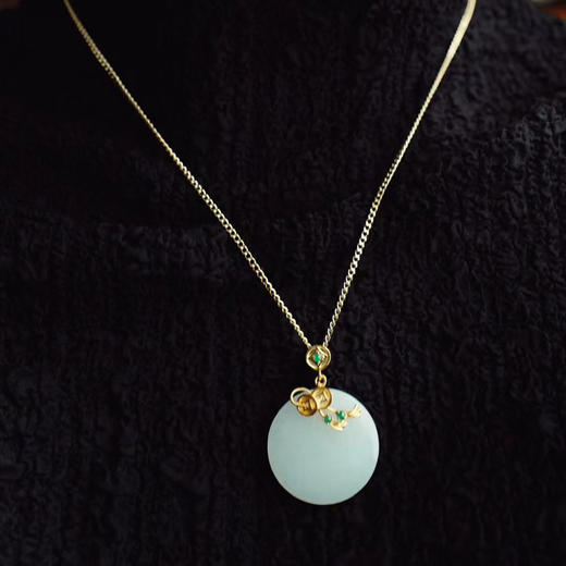 龢盒原创 祈福平安又招财的和田白玉无事牌 商品图3