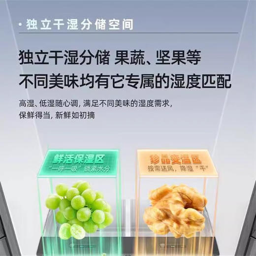 MeiLing/美菱 BCD-418WP9CZJC 嵌入式一级能效风冷家用电冰箱 全新418升 商品图2