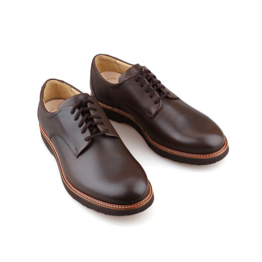 限时特价——经典款葡萄牙原产手工制作高品质舒适男士德比商务休闲皮鞋褐色M2100（超轻款） 商品图8