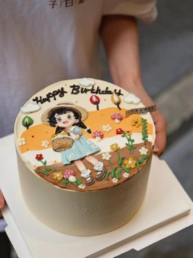 小女孩手绘（提前24小时预定）