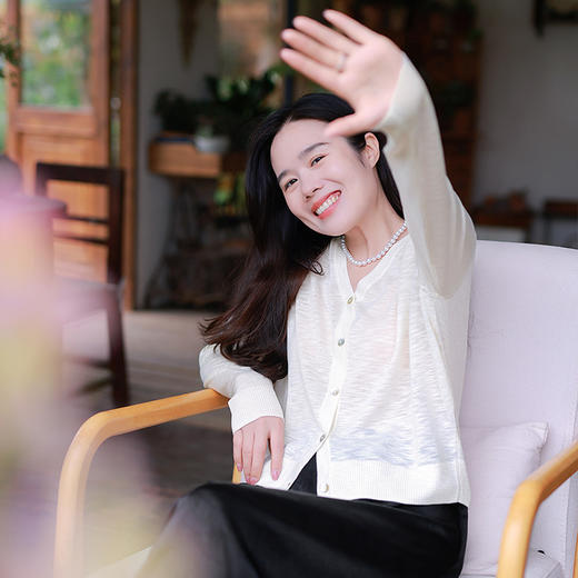 【福利清仓】冰雾针织开衫 竹节麻透气亲肤凉感 商品图2