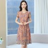 中年妈妈夏装连衣裙洋气新款40岁50中老年女2024夏季气质雪纺裙子 商品缩略图0