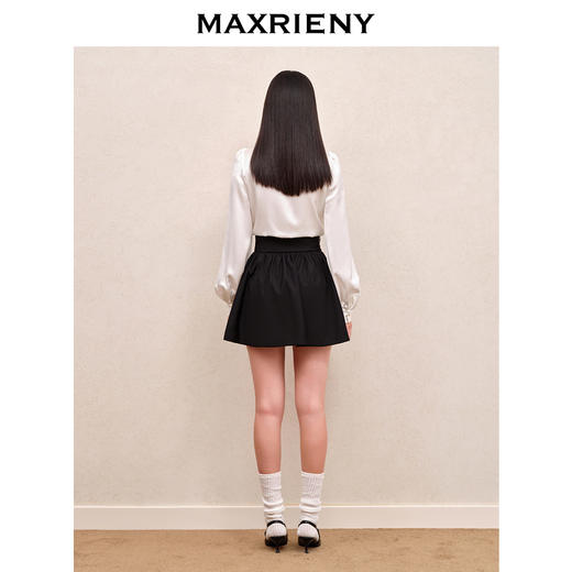 MAXRIENY宫廷复古短裙收腰显瘦塔裙秋季高腰a字半裙(货号:MS88SK528) 商品图3