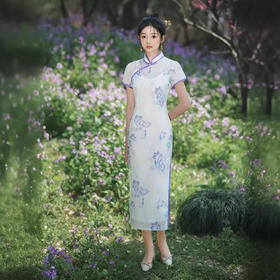 新中式国风，改良长款修身日常旗袍XL-24168