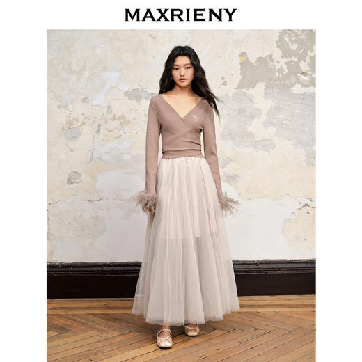 【城市芭蕾系列-商场同款】MAXRIENY芭蕾收腰套头针织衫修身上衣(货号:MC88SW594) 商品图1