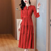 AHM-8265法式优雅红色大摆长裙夏季新款时尚高级感气质显瘦连衣裙 商品缩略图1