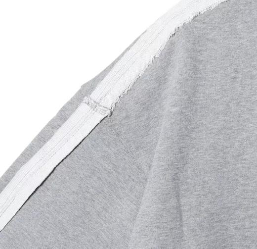 T831夏季时尚新款潮流拼接做旧男女短袖百搭休闲上衣简约宽松T恤 商品图3