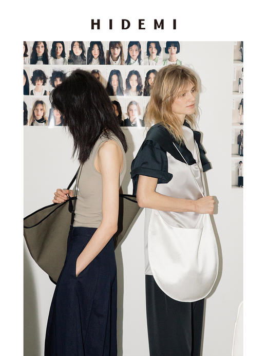 HIDEMI 【娜扎同款】昨日我是月亮系列极简流线感月牙包 中号/小号 商品图4