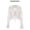 MAXRIENY法式优雅浪漫感碎花外套2024春季新款绑带桑蚕丝上衣女(货号:MS85JA012) 商品缩略图4