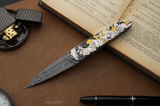 三希堂  现代刀系列  五鬼运财大马小折  未开刃 商品图0