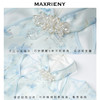 MAXRIENY改良新中式珠扣连衣裙2024春季新品挂脖鱼尾裙子中长款(货号:MS85DR013) 商品缩略图2