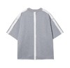 T831夏季时尚新款潮流拼接做旧男女短袖百搭休闲上衣简约宽松T恤 商品缩略图1