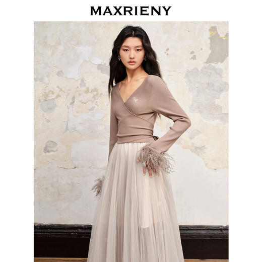 【城市芭蕾系列-商场同款】MAXRIENY芭蕾收腰套头针织衫修身上衣(货号:MC88SW594) 商品图2