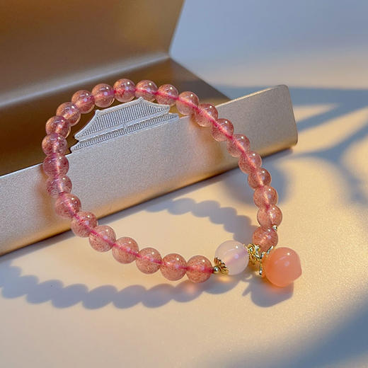 【宫里手串】水蜜桃草莓晶手串 商品图1