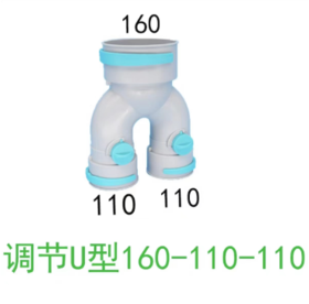 PE管U型三通带风阀  Dn160-110-110 ABS 商品代码82664