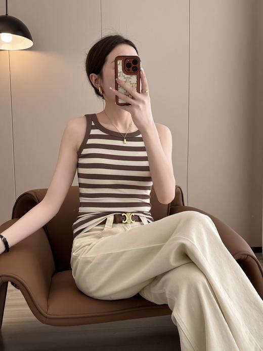 【99元/2件】天丝竹棉条纹衫背心【FF24502-5208】 商品图2