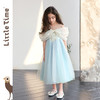 littletime女童连衣裙2024春夏新款短袖中大儿童洋气泡泡袖公主裙 商品缩略图3