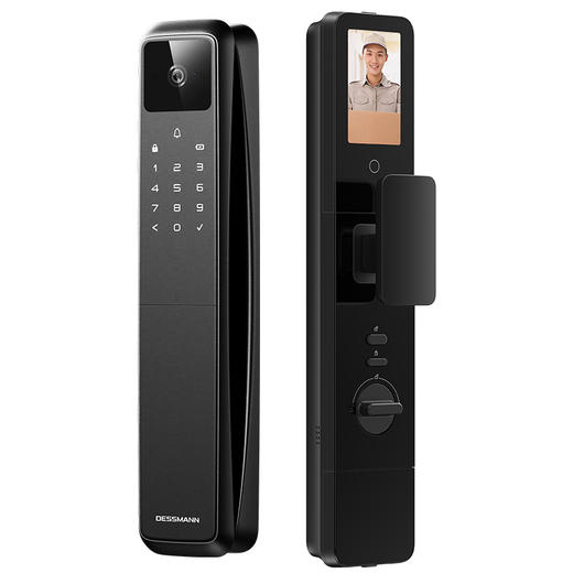 LR【 德施曼Q50MPro哨兵版指纹锁全自动带屏幕可视猫眼智能锁】DSM 商品图0