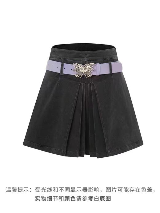 MAXRIENY蝴蝶仙紫系列2.0森系精灵百褶牛仔半裙裙裤(货号:MC88SK302A80) 商品图3