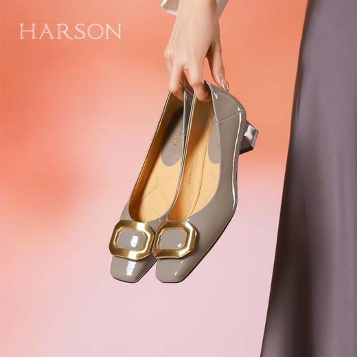 【女鞋好货节】BF楼HARSON哈森HS240101-黑色牛皮革(涂覆层除外)发头矮跟原价1298现价599 商品图2