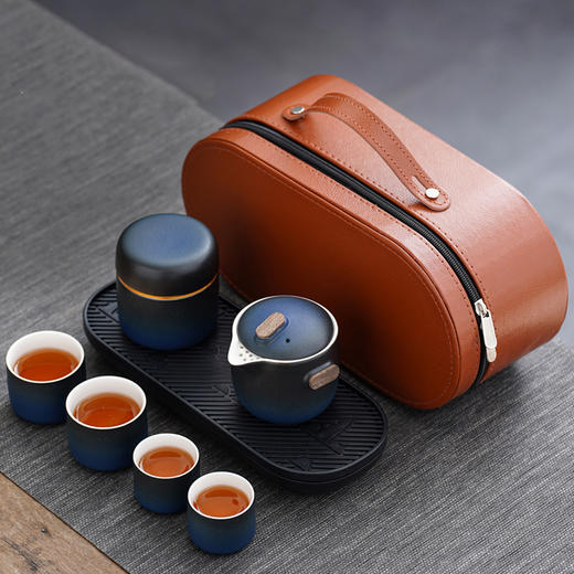 禾器茶具套装    一壶两杯+茶叶罐+小皮箱 商品图1