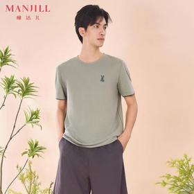 【商场同款】熳洁儿 男士家居服春夏牛津麻男短袖短裤套装简约高级24203950