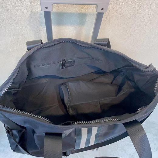 ALBB-休闲旅行包男女单肩大包防水尼龙包包个性撞色织带简约短途行李包 商品图5