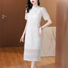 AHM-8266新中式白色改良版旗袍夏季新款高级感气质淑女中长裙 商品缩略图2