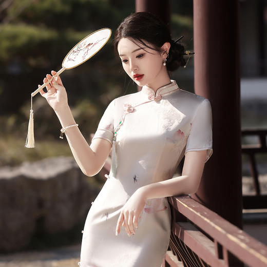 复古民国风改良款，气质优雅温婉淑女范旗袍MLS-6852 商品图3