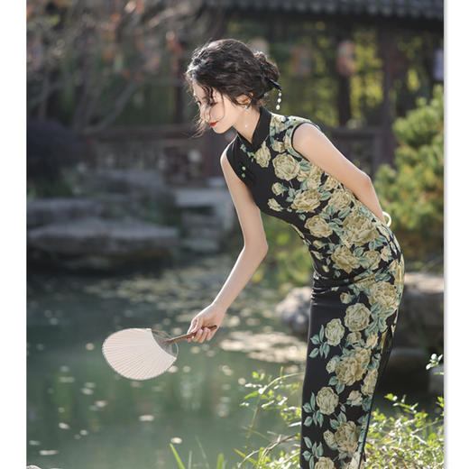 时尚改良，长款旗袍裙FRY-9140 商品图2