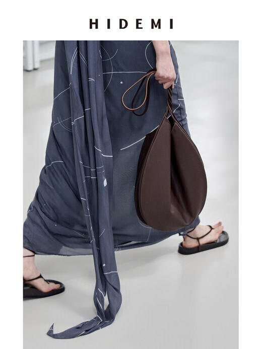 HIDEMI 【娜扎同款】昨日我是月亮系列极简流线感月牙包 中号/小号 商品图9