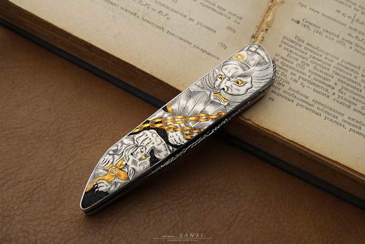 三希堂  现代刀系列  五鬼运财大马小折  未开刃 商品图7