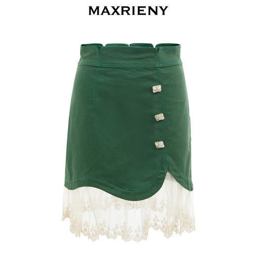MAXRIENY网纱拼接刺绣鱼尾裙秋季设计感半身短裙(货号:MC87SK553) 商品图4