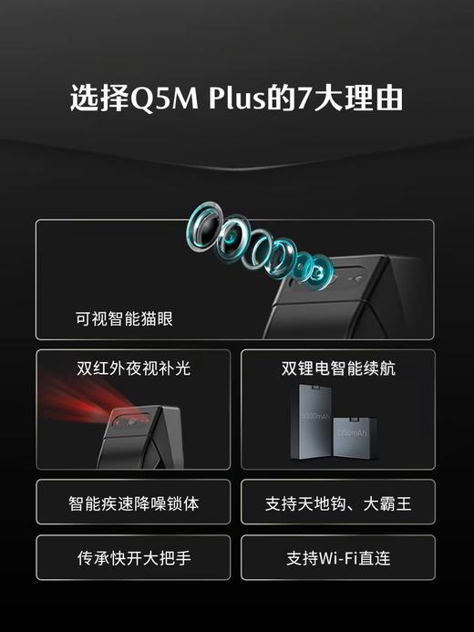 LR【德施曼Q5Mplus密码锁指纹锁家用防盗门全自动可视猫眼智能锁 】DSM 商品图2