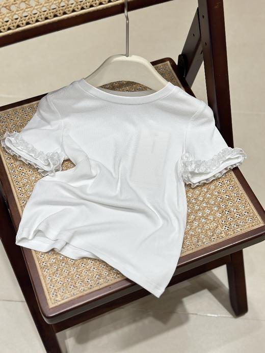 木耳边短袖打底衫 商品图1