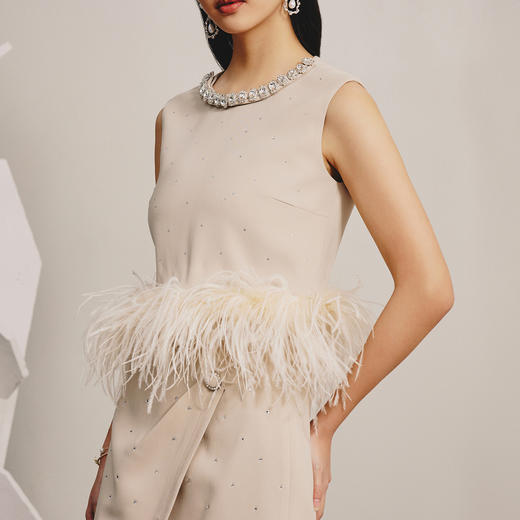 精致复古感华丽烫钻上衣女马夹 商品图2