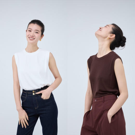 【必入单品】噢蜜ooomeooo直角肩宽松背心丝光羊毛🦙“自有方向” 商品图0