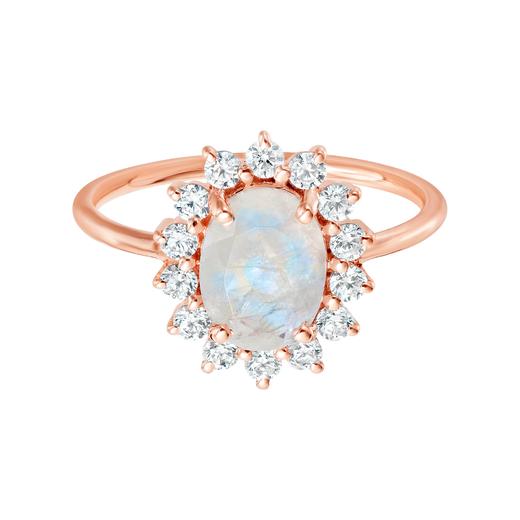 北京仓｜La Kaiser-Clarissa-彩虹月光石 玫瑰金色 戒指［美国设计师］ 商品图3