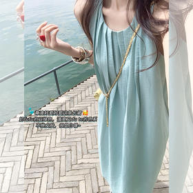 <曾小咸推荐> 【夏日来信】蓝色无袖连衣裙