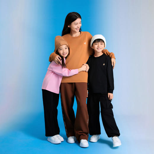 【抗菌防螨虫】男女凉感亲子装长袖圆领T恤安奈儿童装实体店同款AM331907 商品图3